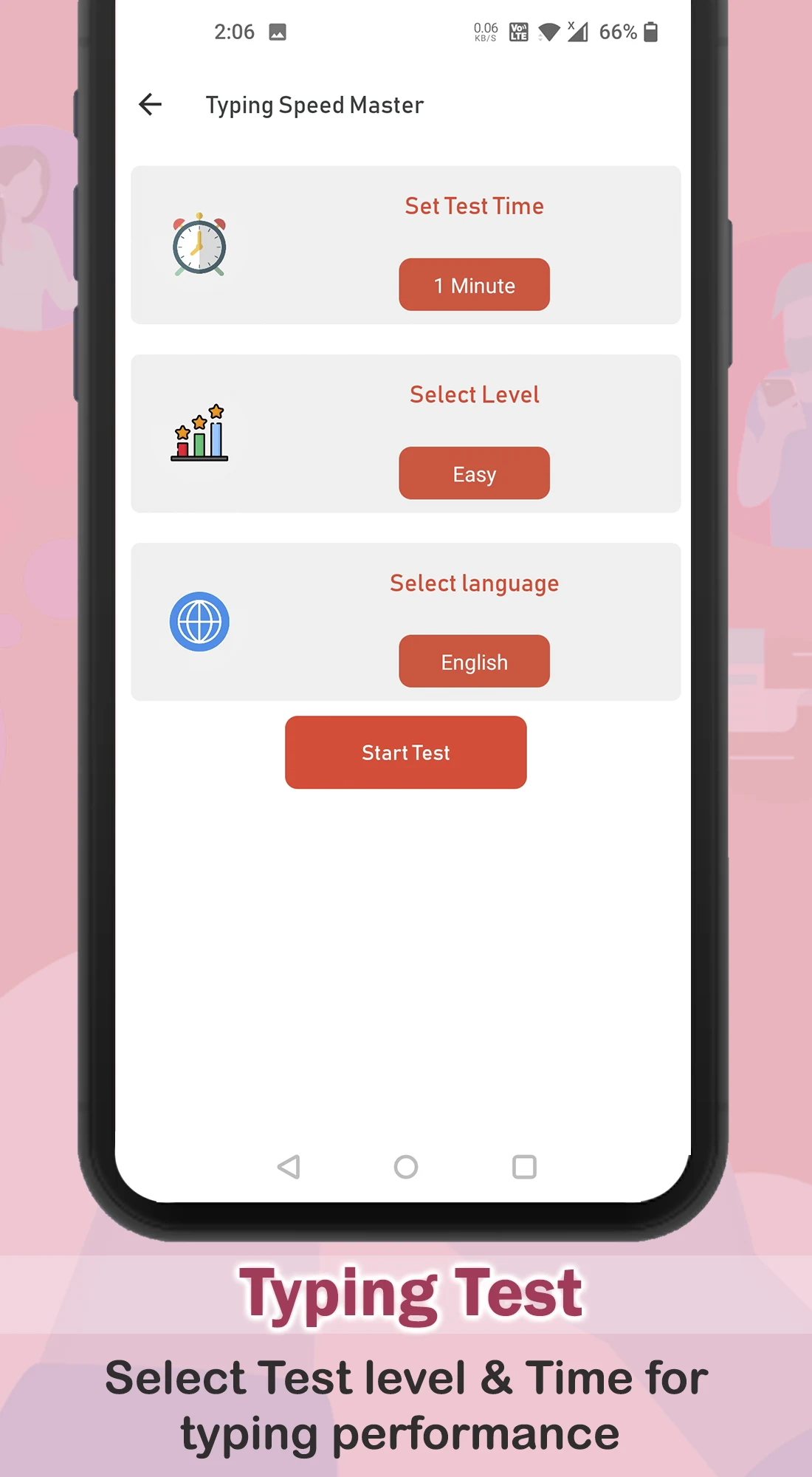 Typing speed Test Learn typing screenshot